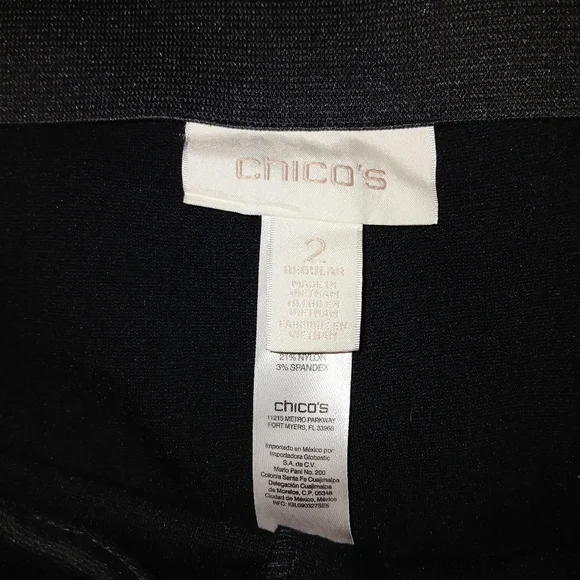Chico's Black Pants Sz 2-L - Picture 5 of 8